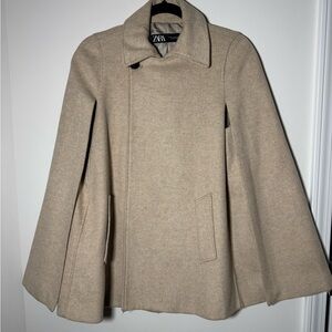 Zara Tan Cape Jacket